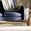 Customform Kampinė Sofa, POSH L WOOD, 0.89x2.1x0.9 m, Rašalinė