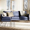 Customform Kampinė Sofa, POSH L WOOD, 0.89x2.1x0.9 m, Rašalinė