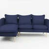 Customform Kampinė Sofa, POSH L WOOD, 0.89x2.1x0.9 m, Rašalinė