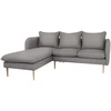 Customform Kampinė Sofa, POSH L WOOD, 89x210x90 cm, Pilka