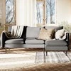 Customform Kampinė sofa, POSH P Juodas, 89x210x90 cm, Pilka