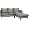 Customform Kampinė sofa, POSH P Juodas, 89x210x90 cm, Pilka