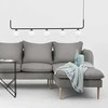 Customform Kampinė sofa, POSH P WOOD, 0.89x2.1x0.9 m, Pilka