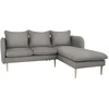 Customform Kampinė sofa, POSH P WOOD, 0.89x2.1x0.9 m, Pilka