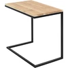 Customform Kavos stalas, LUPE 60 MASIVINĖ MEDIENA, 0.4x0.6x0.6 m, Juodas