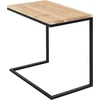 Customform Kavos stalas, LUPE 60 MASIVINĖ MEDIENA, 0.4x0.6x0.6 m, Juodas