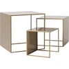 Customform Kavos staliukai, 2WALL TRIO METAL, 55x55x55 cm, Auksas
