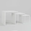 Customform Kavos staliukas, 2WALL TRIO METAL, 55x55x55 cm, Baltas