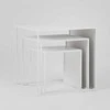 Customform Kavos staliukas, 2WALL TRIO METAL, 55x55x55 cm, Baltas