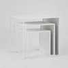Customform Kavos staliukas, 2WALL TRIO METAL, 55x55x55 cm, Baltas