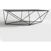 Customform Kavos staliukas, MEMO SOLID WOOD, 100x60 cm, Juoda