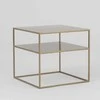 Customform Kavos staliukas, TENSIO 2 AUKŠTŲ METALAS 50, 50x50x45 cm, Auksinis