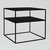Customform Kavos staliukas, TENSIO 2 FLOOR METAL 50, 50x50x45 cm, Juoda