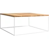 Customform Kavos staliukas, TENSIO SOLID WOOD, 100x100 cm, Baltas