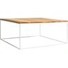 Customform Kavos staliukas, TENSIO SOLID WOOD, 100x100 cm, Baltas