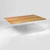 Customform Kavos staliukas, TENSIO WOOD, 100x60 cm, Baltas