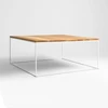 Customform Kavos staliukas, TENSIO WOOD, 100x100 cm, Baltas