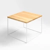 Customform Kavos staliukas, TENSIO WOOD 50, 50x50x45 cm, Baltas