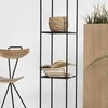 Customform Knygų stovas, TENSIO PILLAR 5F, 230x30 cm, Juoda