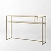 Customform Konsolinis stalas, "Senso Flower" metalas, 120x25 cm, auksinis