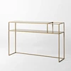 Customform Konsolinis stalas, "Senso Flower" metalas, 120x25 cm, auksinis