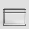 Customform Konsolinis stalas, TENSIO 2 FLOOR METAL, 100x35 cm, Juoda