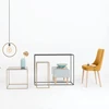 Customform Konsolinis stalas, TENSIO METAL, 100x35 cm, Juoda
