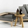 Sofa Customform Pufas, Medžio Apdaila, 70x70 cm, Pilkas