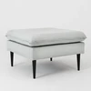 Customform Pufas, POSH Juodas, 70x70x45 cm, Platininė pilka