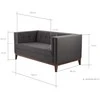 Sofa Customform Pufas, Willy, 72x72 cm, Platinos spalva