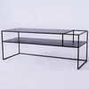 Customform RTV stalas, SENSO FLOWER METAL, 120x45 cm, Juodas