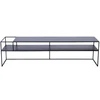 Customform RTV stalas, SENSO FLOWER METAL, 170x45 cm, Juodas