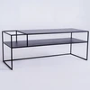 Customform RTV stalas, SENSO FLOWER METAL, 120x45 cm, Juoda