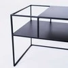 Customform RTV stalas, SENSO FLOWER METAL, 170x45 cm, Juodas