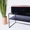 Customform RTV stalas, SENSO FLOWER METAL, 120x45 cm, Juodas