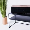 Customform RTV stalas, SENSO FLOWER METAL, 120x45 cm, Juodas