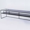 Customform RTV stalas, SENSO FLOWER METAL, 170x45 cm, Juodas