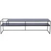 Customform RTV stalas, SENSO FLOWER METAL, 170x45 cm, Juodas