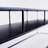 Customform RTV stalas, TENSIO 2 AUKŠTŲ METALAS, 200x45 cm, Juoda