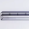 Customform RTV stalas, TENSIO 2 AUKŠTŲ METALAS, 200x45 cm, Juoda