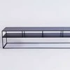Customform RTV stalas, TENSIO 2 AUKŠTŲ METALAS, 200x45 cm, Juoda