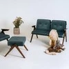 Customform Sofa-lova, ATLANTICA L, 185x251 cm, tamsiai mėlyna