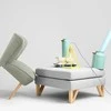 Customform Sofa-lova, Jūros Brizas, 88x220 cm, Juoda