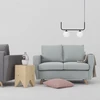 Customform Sofa, LOVER 2 vietų, 90x134x86 cm, Pilka