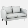 Customform Sofa, POSH Juodas 2 vietų, 0.89x1.45x0.9 m, Platinos Pilka