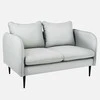 Customform Sofa, POSH Juodas 2 vietų, 0.89x1.45x0.9 m, Platinos Pilka