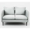 Customform Sofa, POSH Juodas 2 vietų, 0.89x1.45x0.9 m, Platinos Pilka