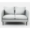 Customform Sofa, POSH Juodas 2 vietų, 0.89x1.45x0.9 m, Platinos Pilka