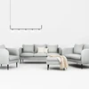 Customform Sofa, POSH Juodas 2 vietų, 0.89x1.45x0.9 m, Platinos Pilka