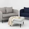 Customform Sofa, POSH Juodas 2 vietų, 89x145 cm, Pilka